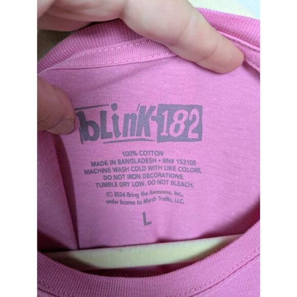 BLINK-182 California Light Pink Short Sleeve Crew Neck T-Shirt Women's Large - Picture 3 of 3